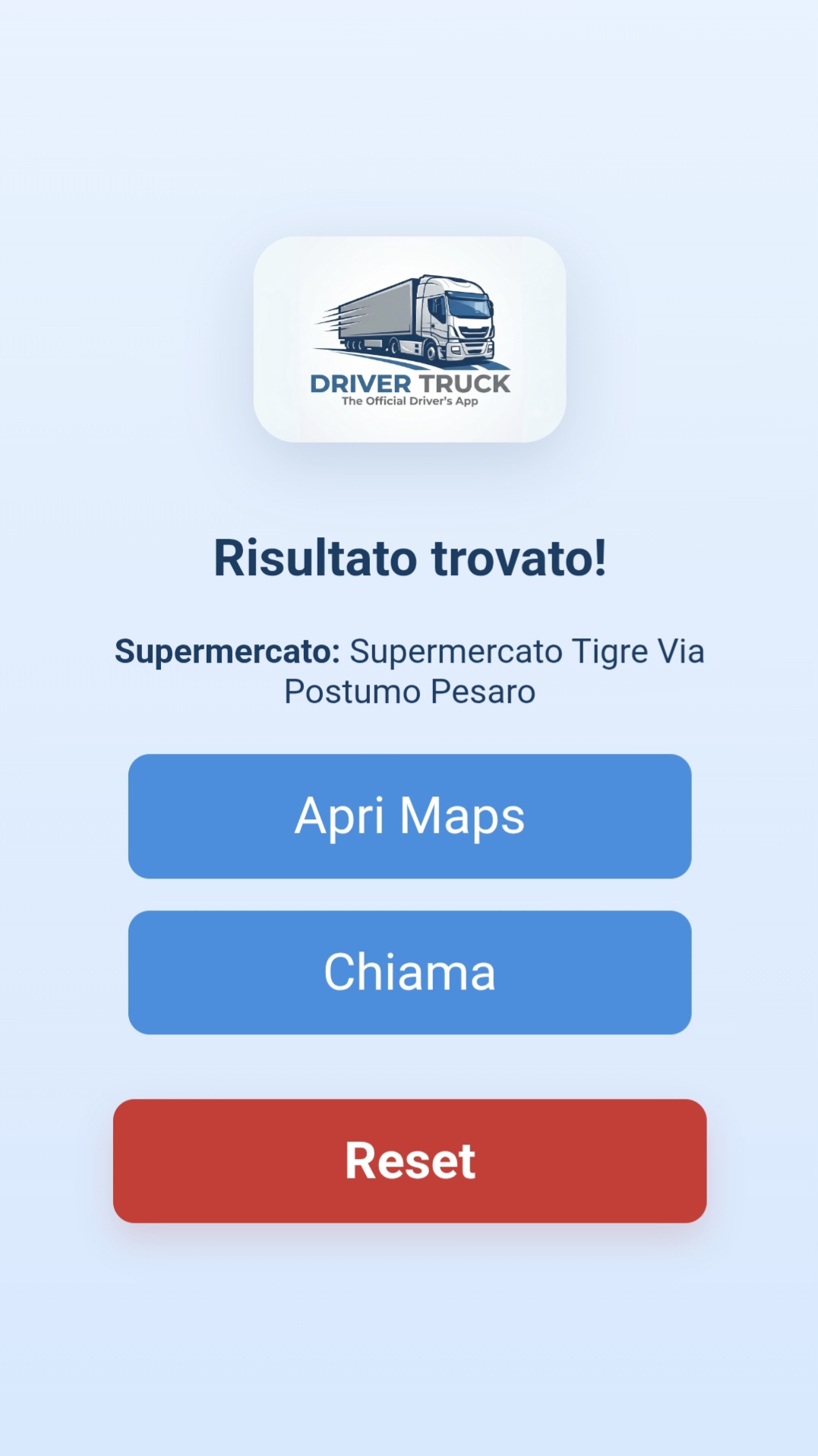 Schermata risultati